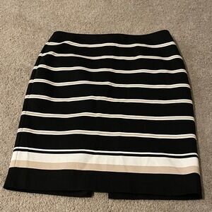 White House‎ Black Market Striped Pencil Skirt Career Office Business